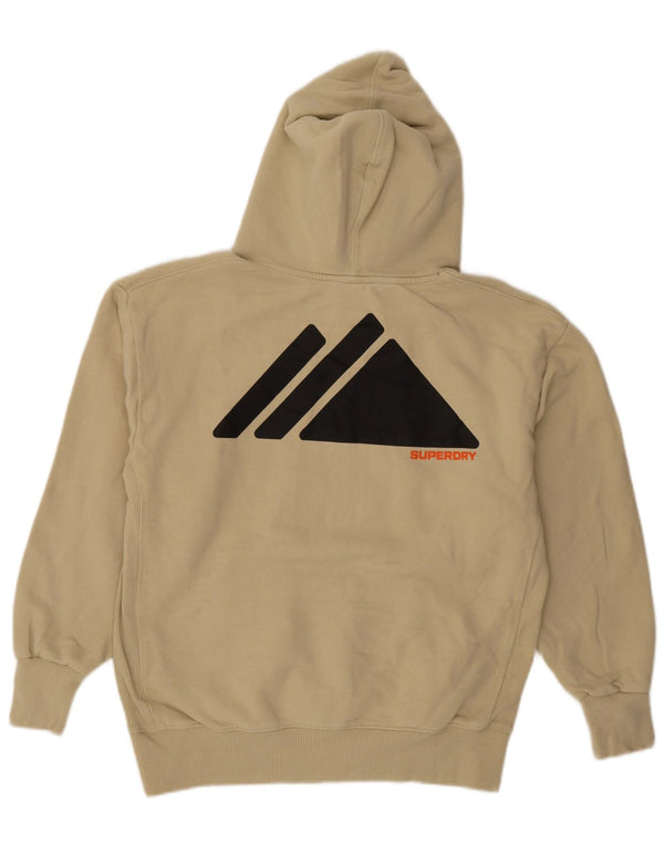 Superdry Mens Graphic Loose Fit Hoodie Jumper XS Algodão cáqui
