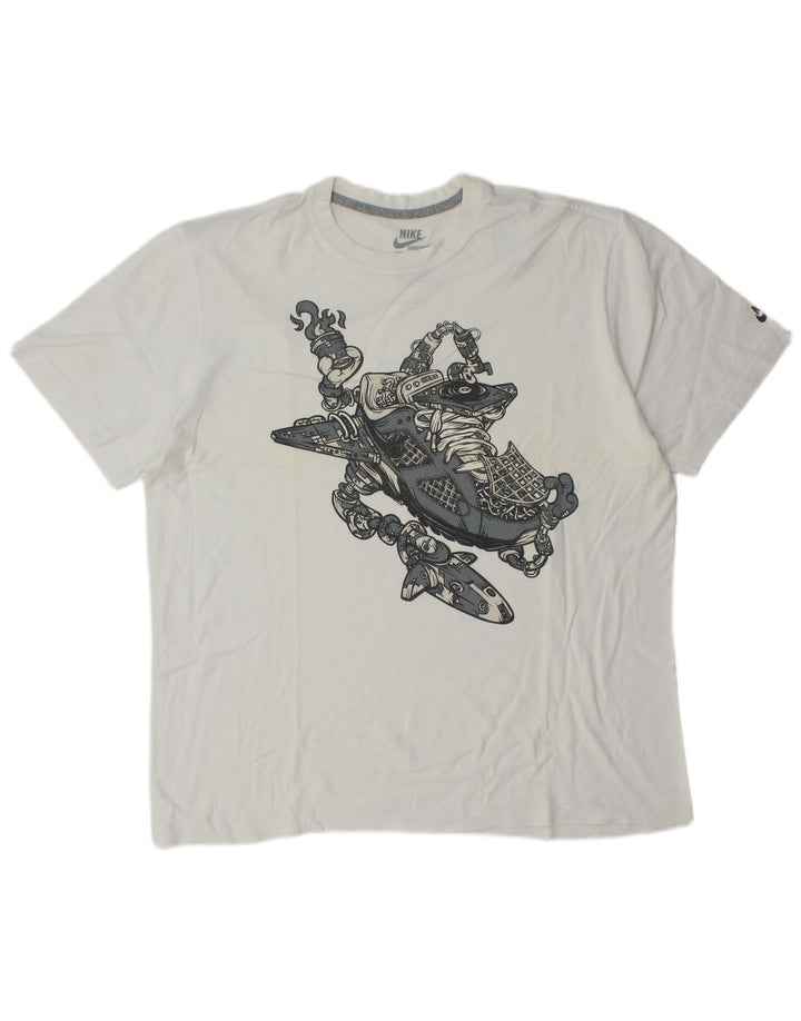 Camiseta Nike Masculina Standard Fit Graphic Top XL Algodão Branco