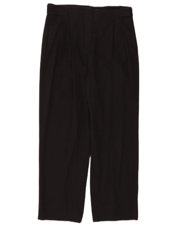 Calça feminina de cintura alta Massimo Dutti UE 40 médio W30 L28 preta