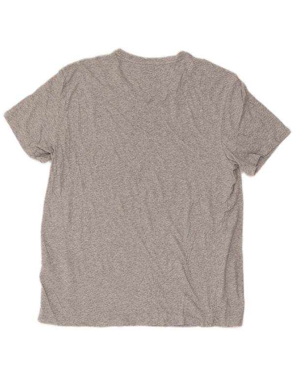 Camiseta masculina Adidas grande algodão manchado cinza