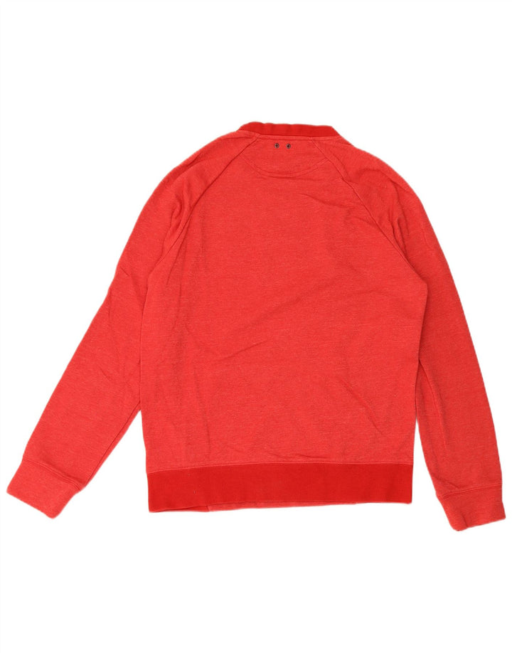 Converse Mens Moletom Jumper Pequeno Algodão Vermelho