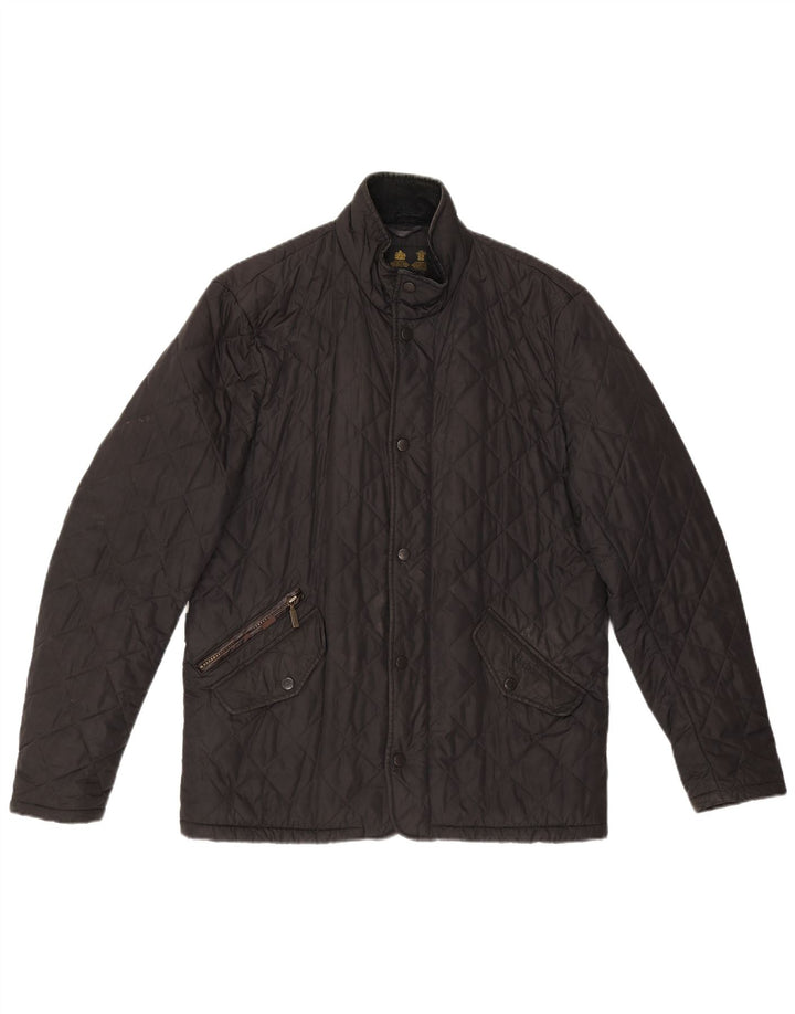 Jaqueta acolchoada masculina Barbour UK 36 pequena preta