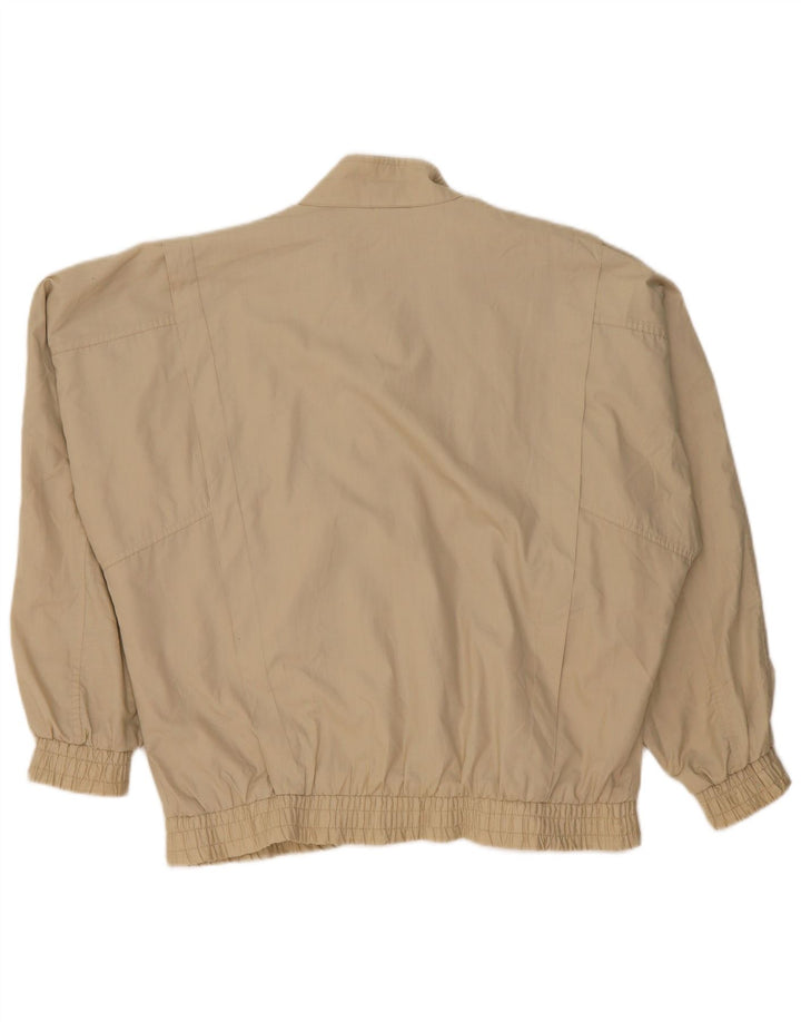 Jaqueta bomber masculina vintage IT 52 XL poliéster bege