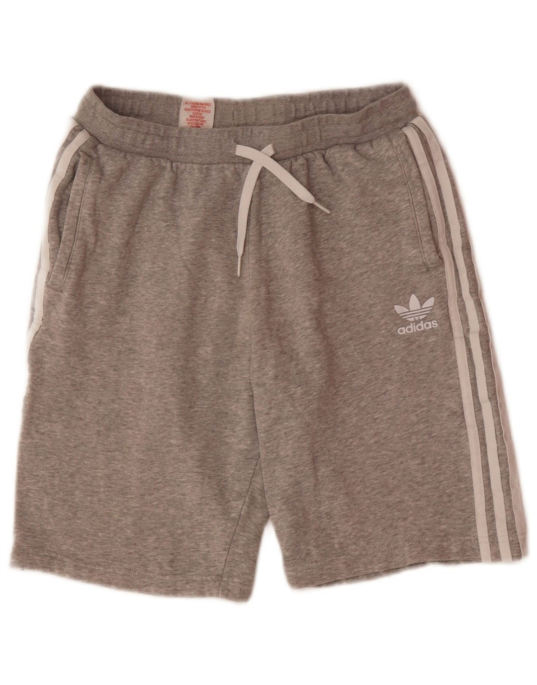 Shorts esportivos masculinos Adidas 15-16 anos cinza algodão