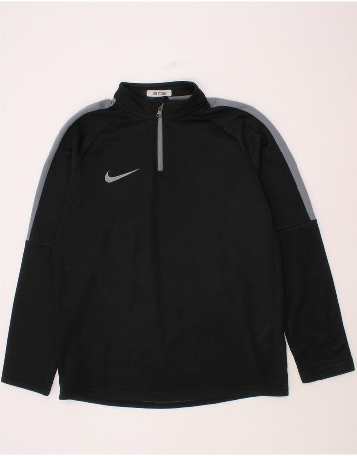 NIKE Boys Dri Fit Pullover Tracksuit Top 10-11 Years Medium Black Vintage Nike and Second-Hand Nike from Messina Hembry 