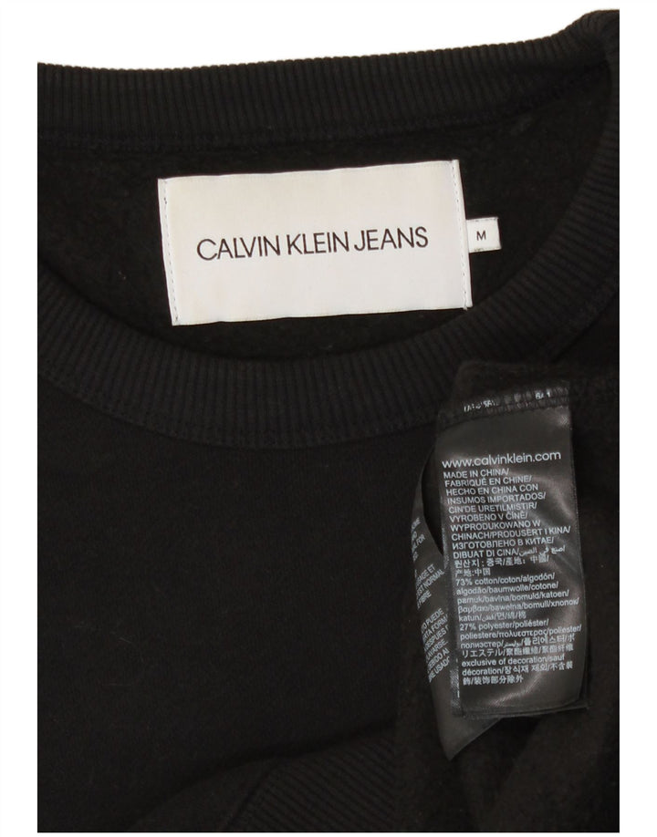 Calvin Klein Jeans Masculino moletom gráfico jumper médio algodão preto