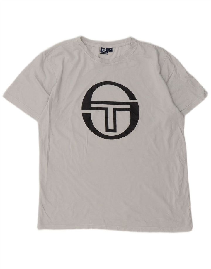 Camiseta gráfica masculina Sergio Tacchini Top XL algodão cinza