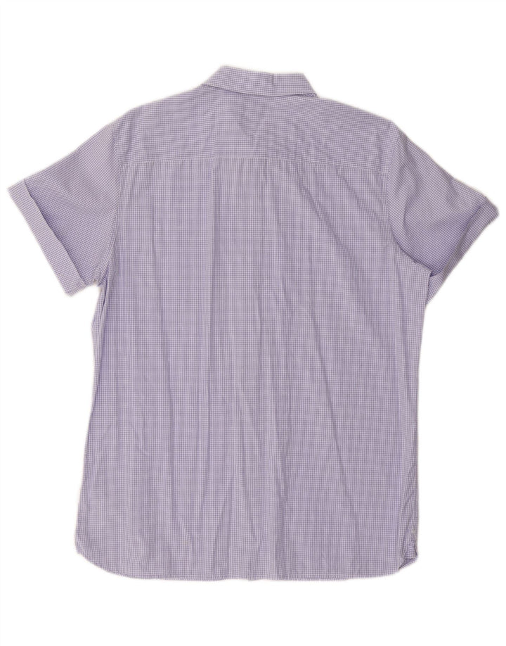CALVIN KLEIN Camisa masculina de manga curta de algodão roxo médio