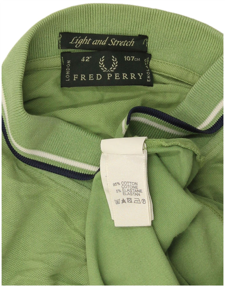 Camisa polo masculina Fred Perry algodão verde médio