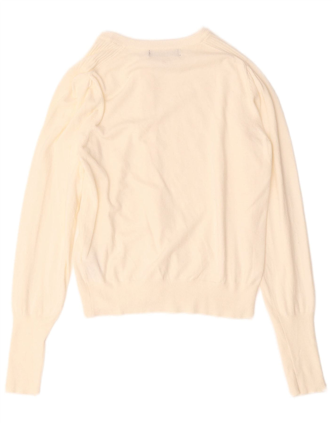 Suéter cardigã feminino Marks & Spencer UK 12 médio off white viscose