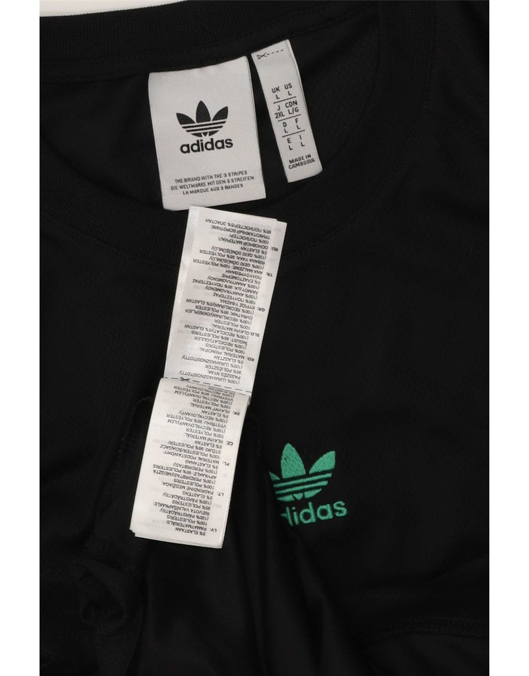 Adidas Mens Camiseta Top Grande Preto Argyle/Diamante Poliéster