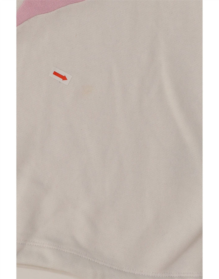 LEVI'S Womens Oversized Crop Sweatshirt Jumper UK 16 Large White Vintage Levi's and Second-Hand Levi's from Messina Hembry 