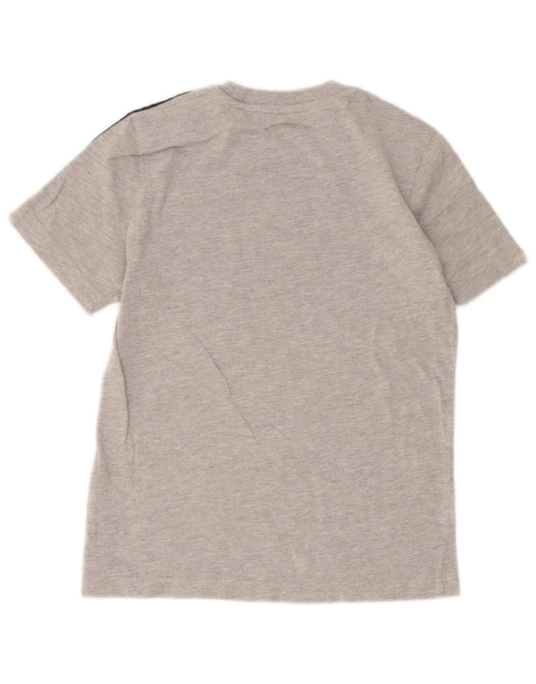 Camiseta masculina Adidas 11-12 anos algodão manchado cinza