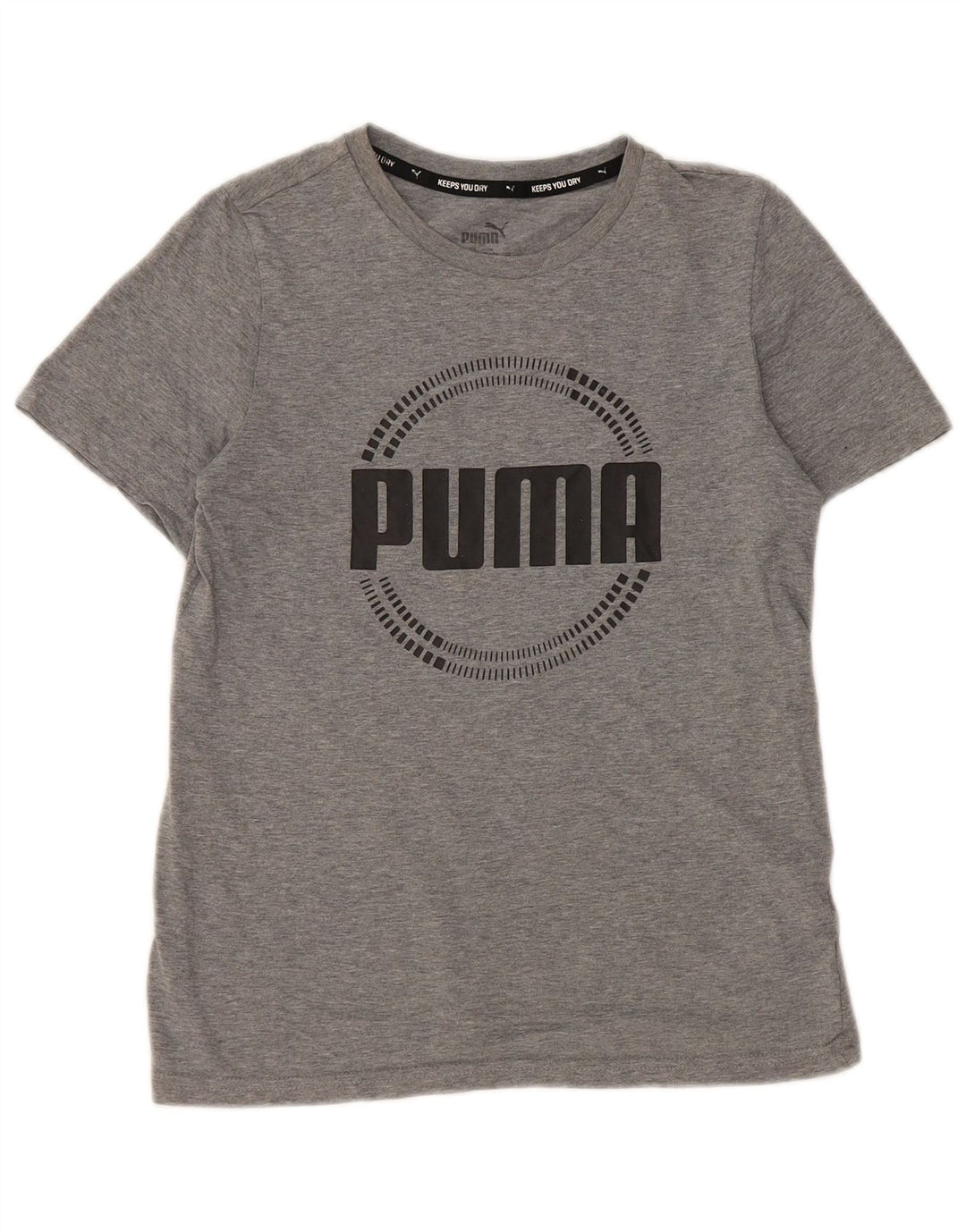 Camiseta PUMA Boys Graphic 11-12 Anos Cinza Algodão