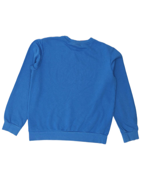 Adidas meninos moletom gráfico jumper 13-14 anos azul algodão