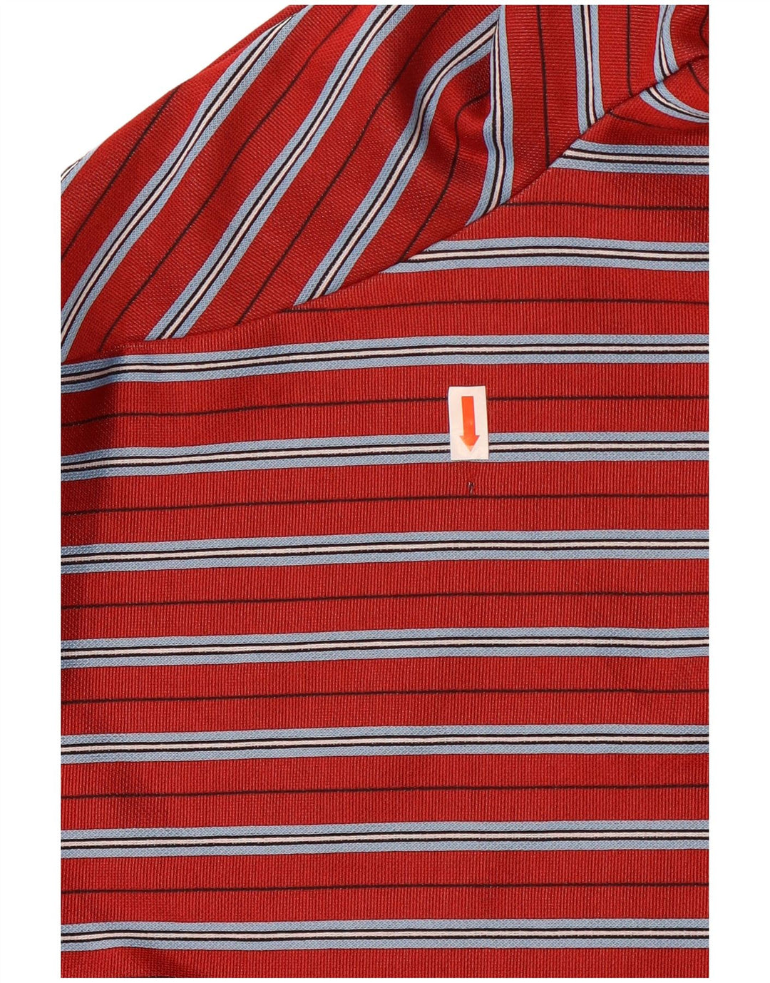 Zara Womens Crop Top Manga Longa Reino Unido 14 Listrado Vermelho Médio