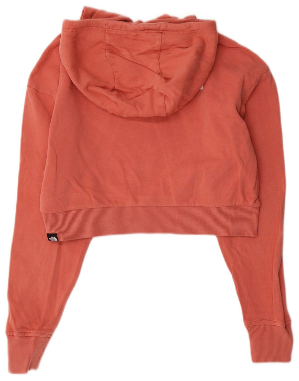 Suéter feminino The North Face com capuz oversized UK 10 pequeno algodão rosa
