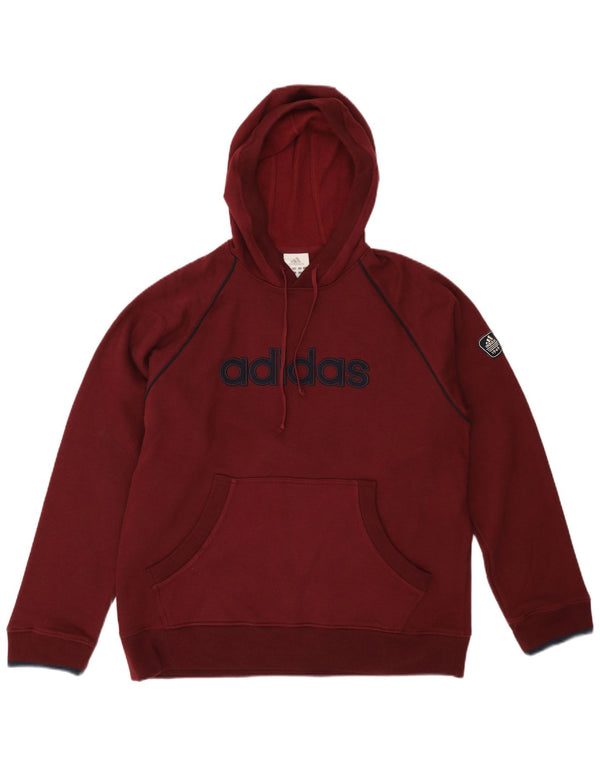 ADIDAS Mens Graphic Hoodie Jumper Médio Algodão Marrom