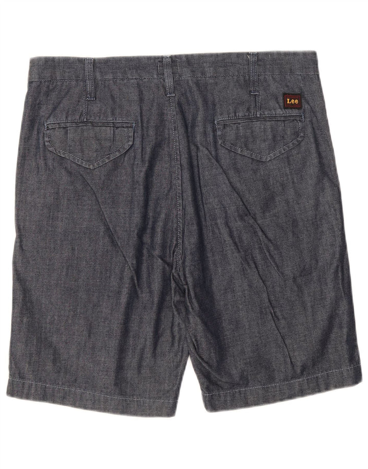 Lee Mens Chino Shorts W33 Médio Algodão Azul Marinho
