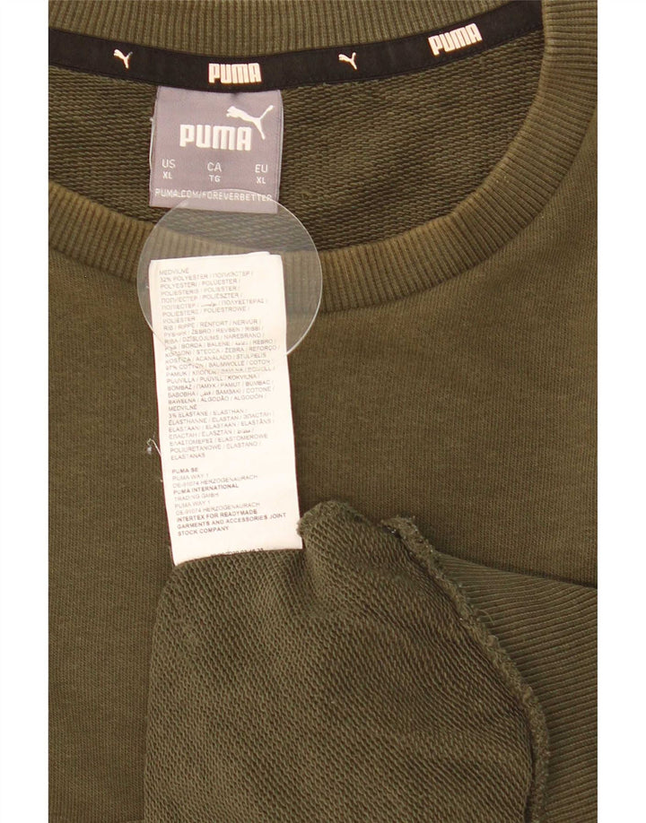 Puma Mens Moletom Jumper XL Algodão Cáqui