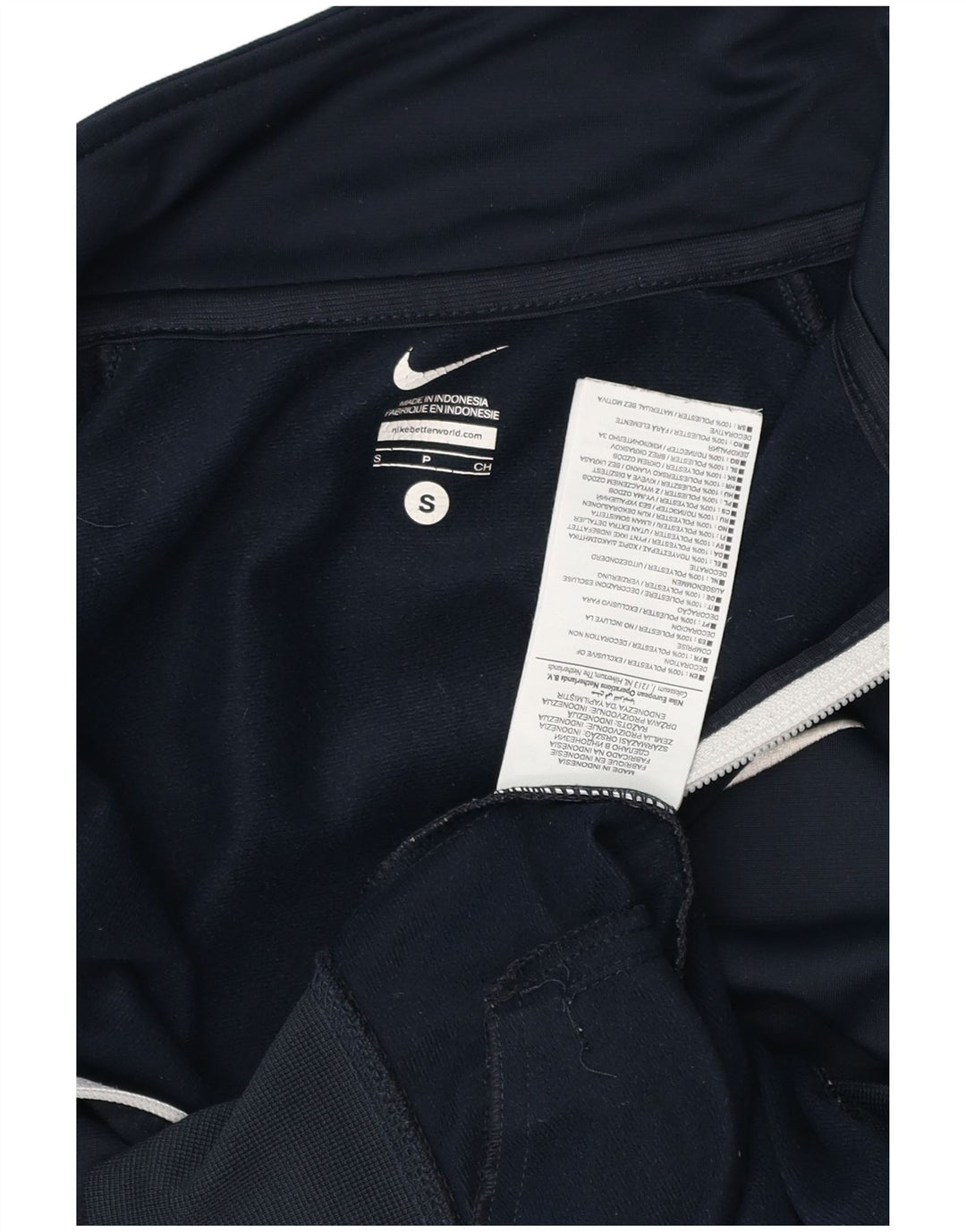 NIKE Mens Treino Top Jacket Pequeno Azul Marinho Colourblock Poliéster