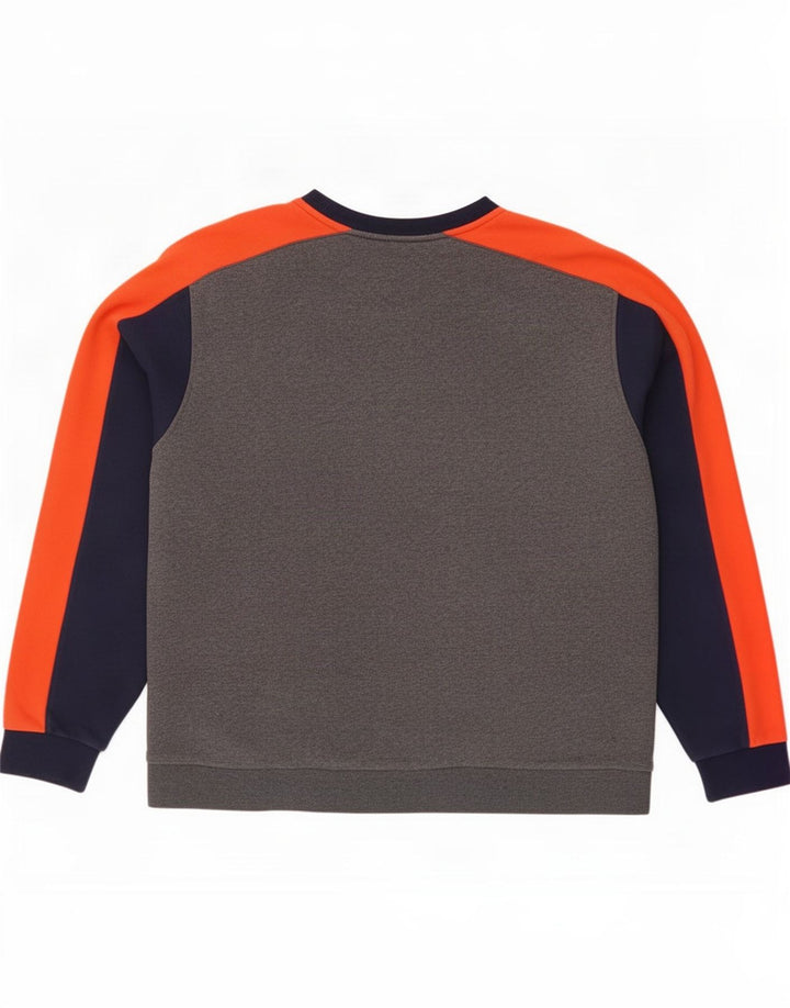 Moletom masculino Lacoste tamanho 8 3XL cinza colorblock algodão