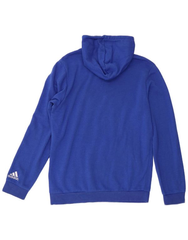 Adidas Mens Graphic Hoodie Jumper Médio Algodão Azul
