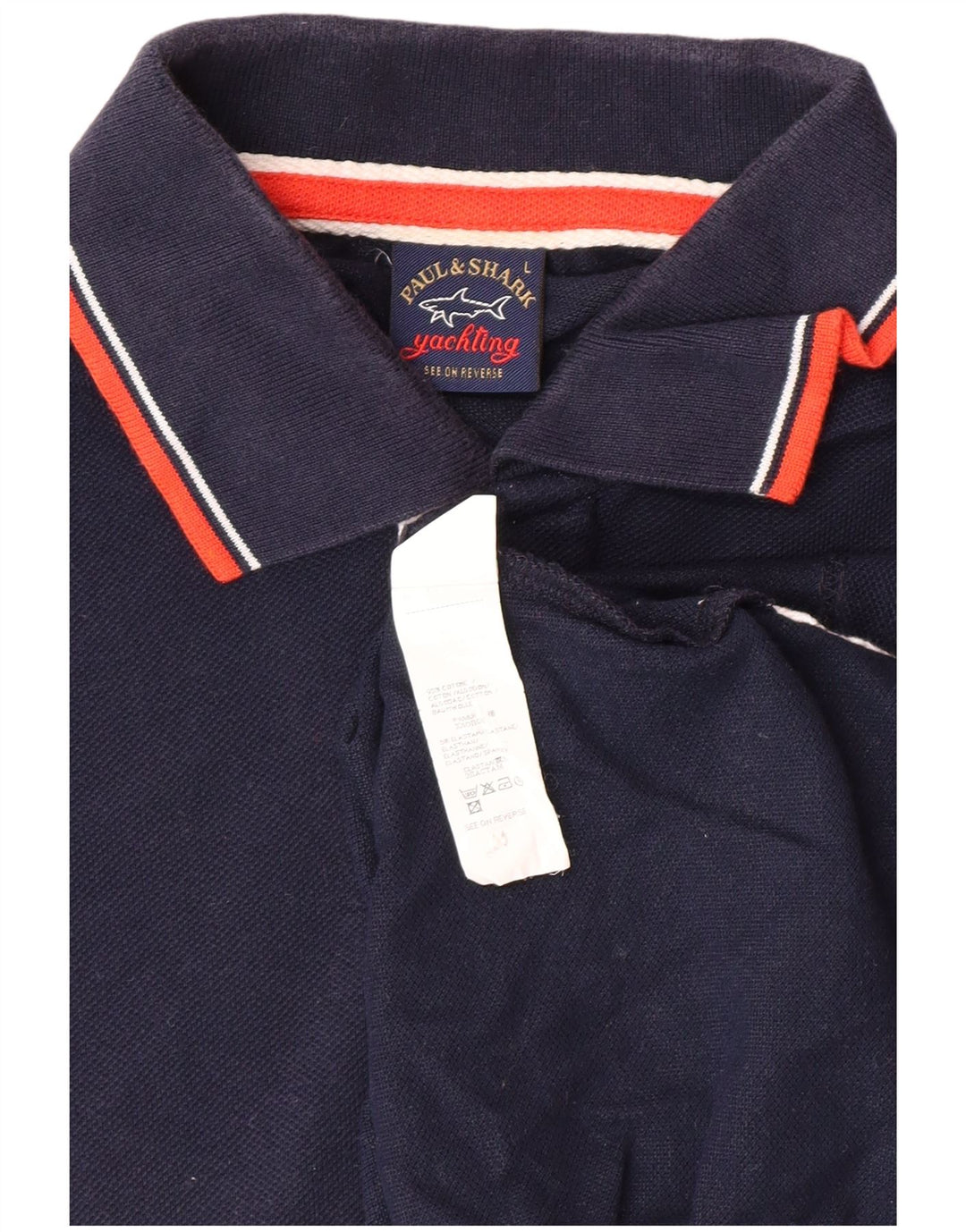 PAUL & SHARK Mens Yachting Polo Shirt Large Navy Blue
