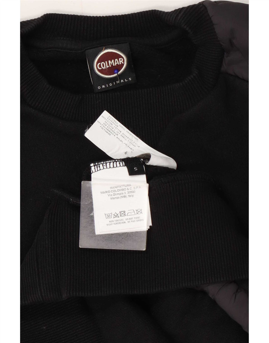 Colmar moletom masculino jumper pequeno preto colorblock algodão