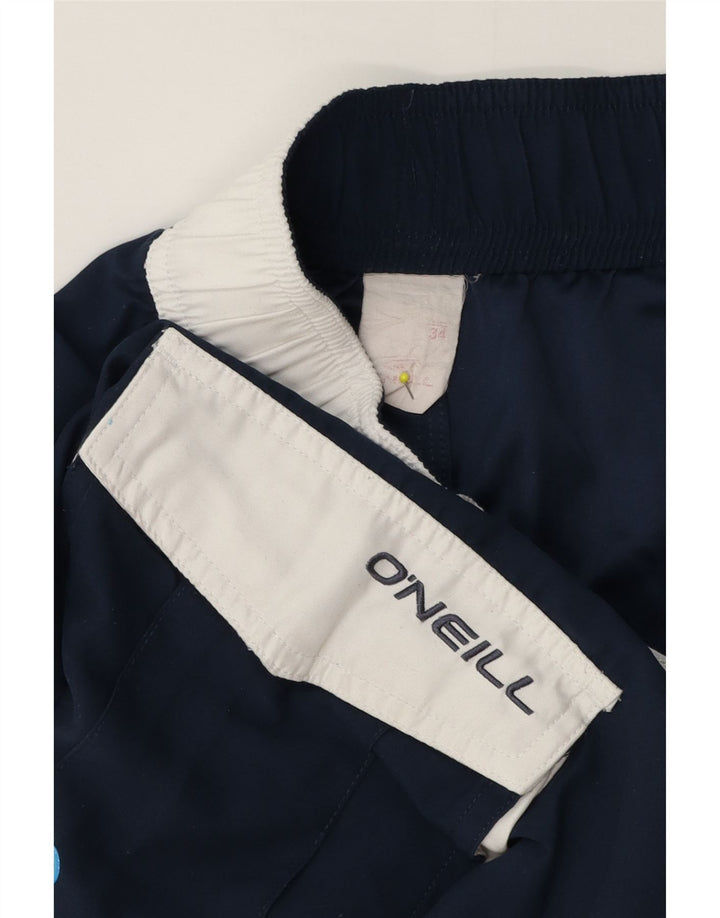 Shorts de natação masculino O'Neill gráfico grande bloco colorido azul marinho