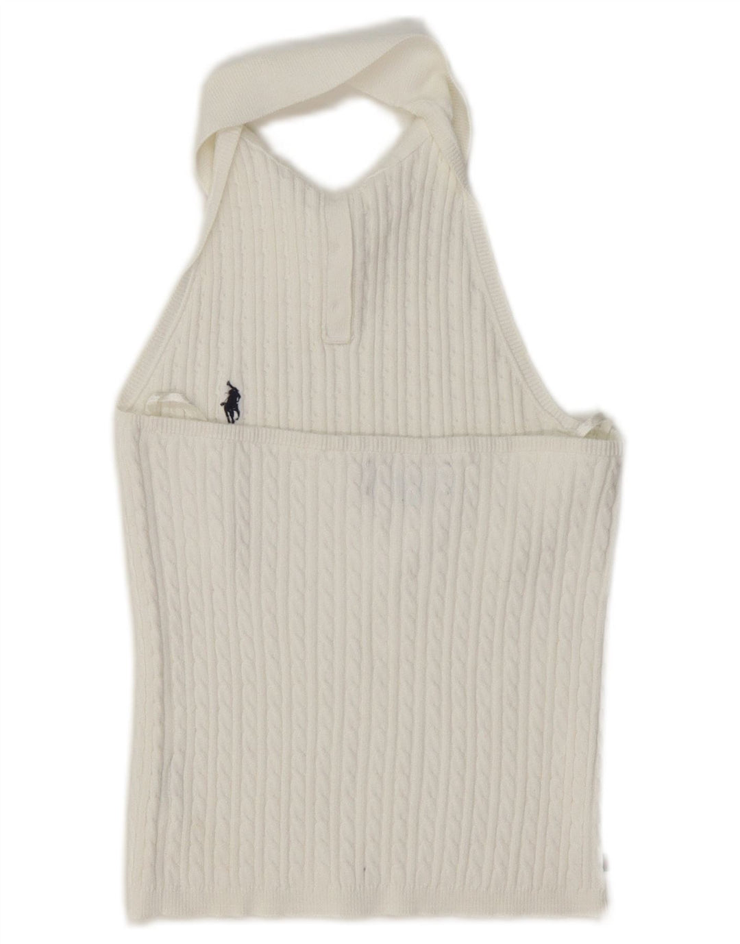 Top Ralph Lauren Mulher Halter UK 4 XS Branco
