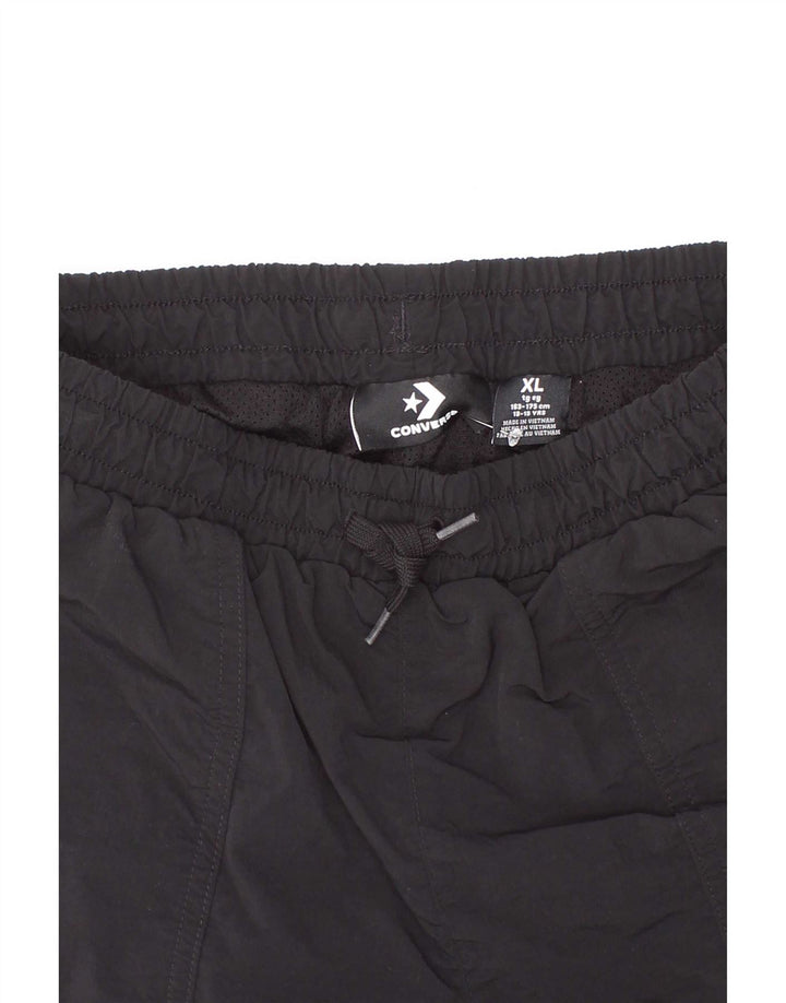 Shorts esportivos Converse Boys 13-14 anos XL preto poliéster