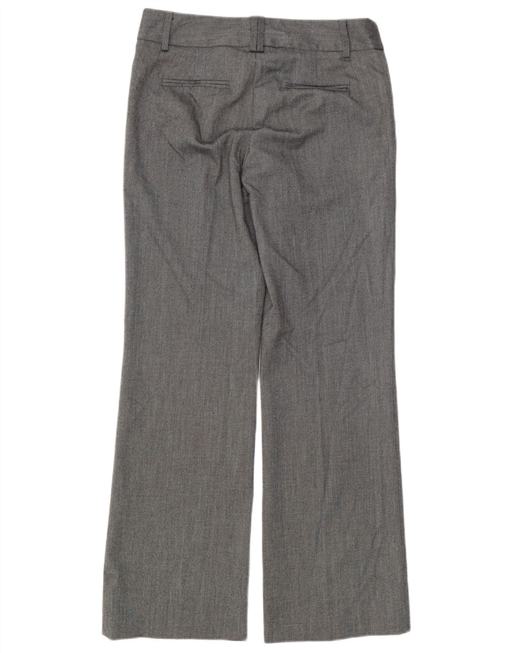 Zara Calça feminina de terno reto EU 38 Pequeno W28 L31 Poliéster cinza