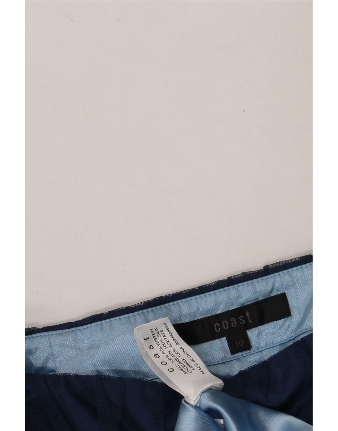 Vestido feminino COAST sem alças UK 10 pequeno poliéster floral azul