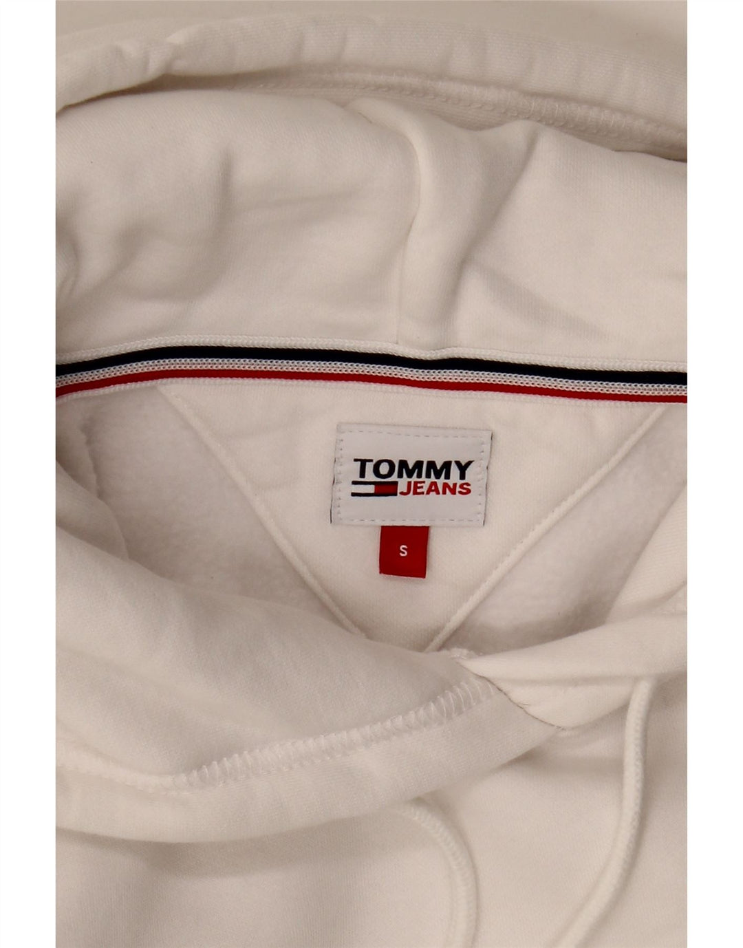 Suéter com capuz oversized feminino TOMMY HILFIGER Reino Unido 10 pequeno branco