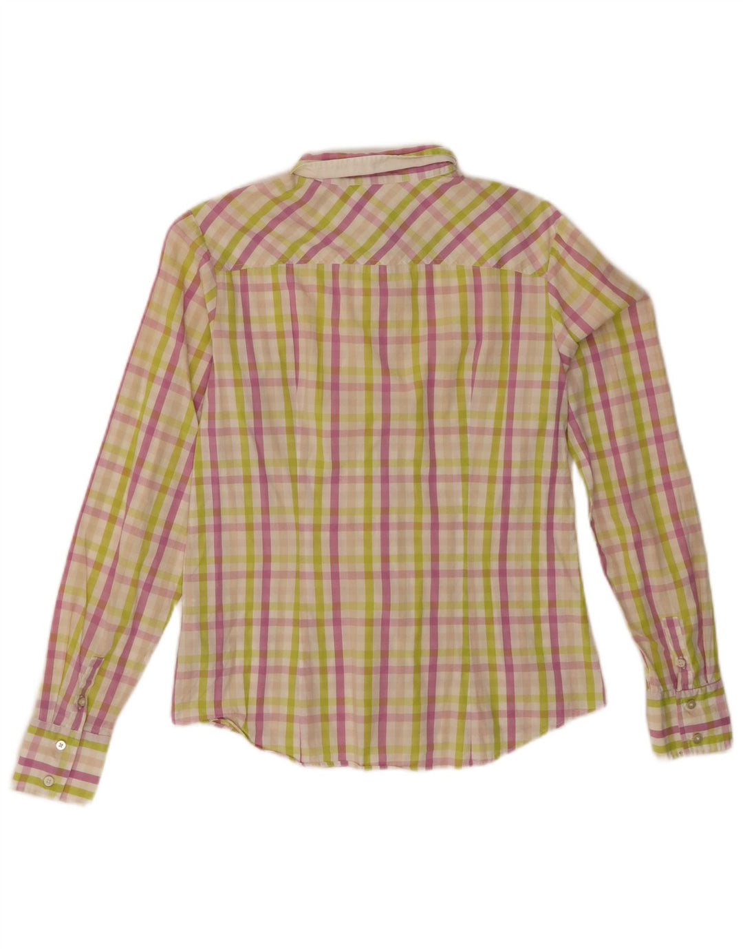 Camisa feminina TOMMY HILFIGER EUA 6 médio algodão guingão multicolorido
