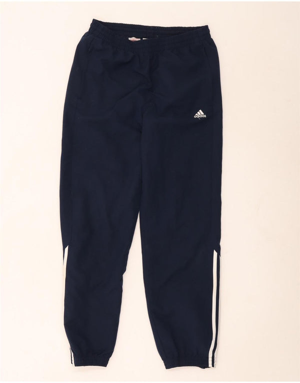 Adidas meninos calças de treino joggers 13-14 anos azul marinho poliéster