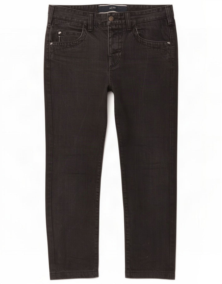 Armani Mens Straight Jeans W33 L29 Algodão Preto