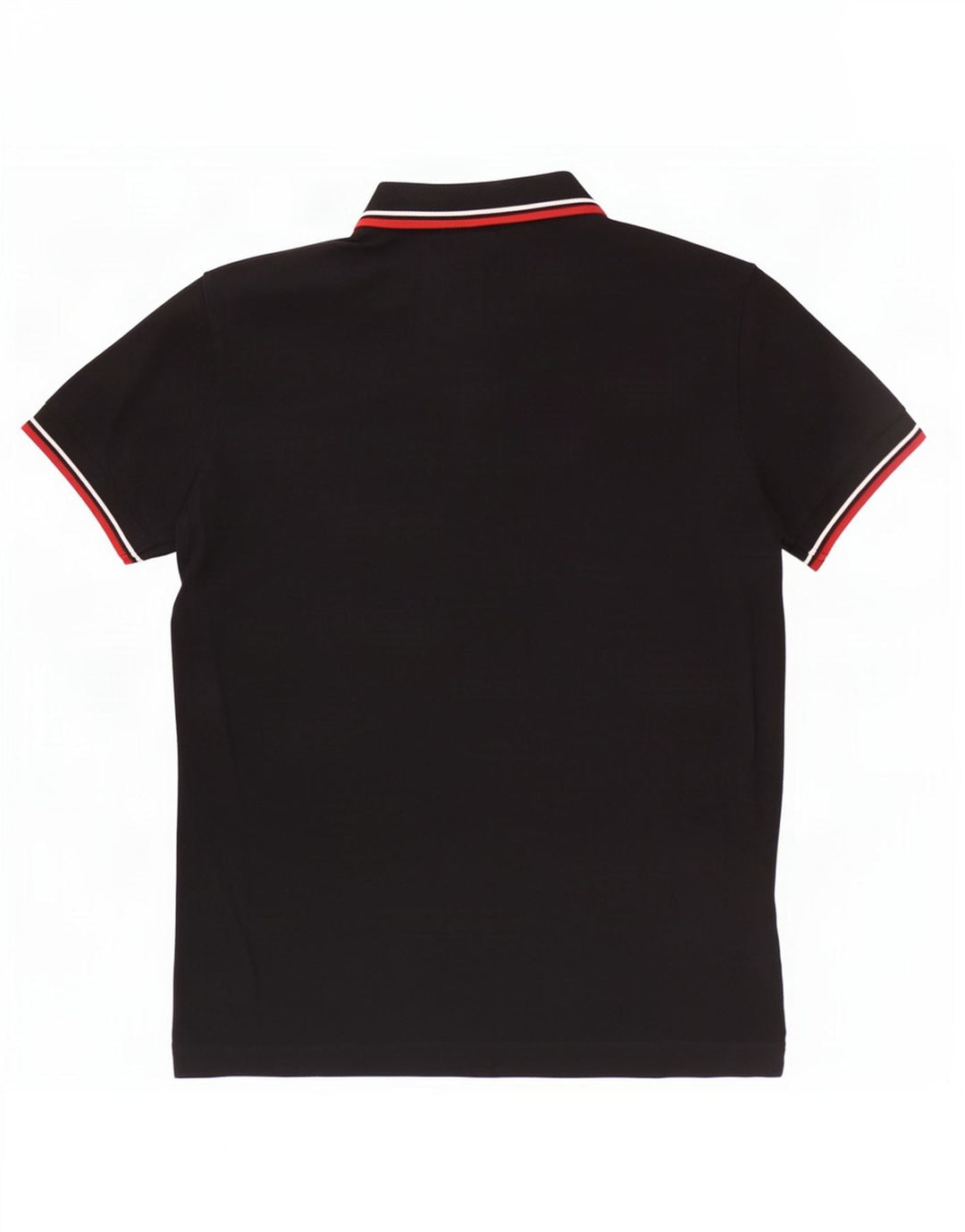 Camisa polo masculina Calvin Klein pequena listrada preta de algodão