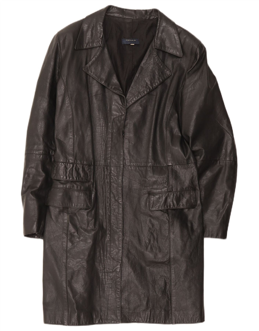 Casaco de couro feminino Tenax IT 46 grande preto