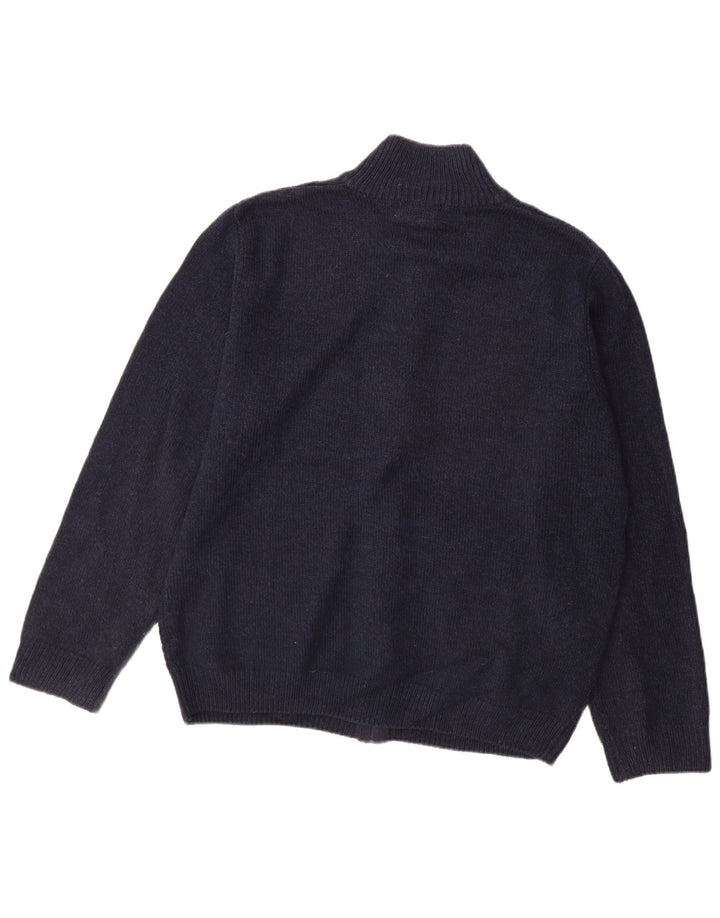 Suéter cardigã masculino com zíper completo Marks & Spencer XL azul marinho acrílico