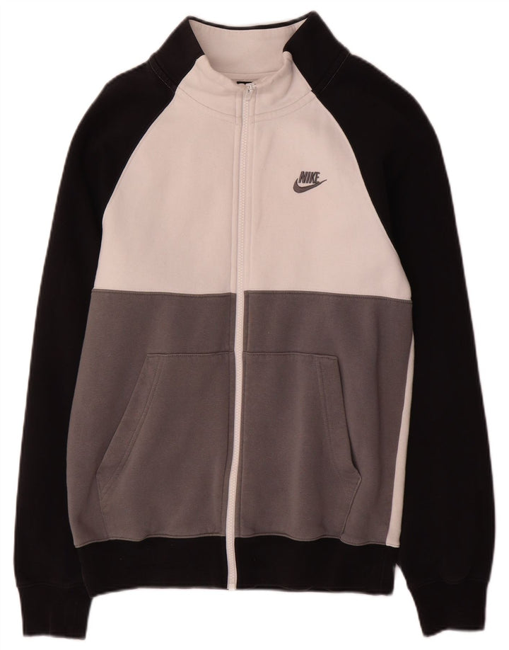 Nike Mens Tracksuit Top Jacket XS Cinza Colourblock Algodão