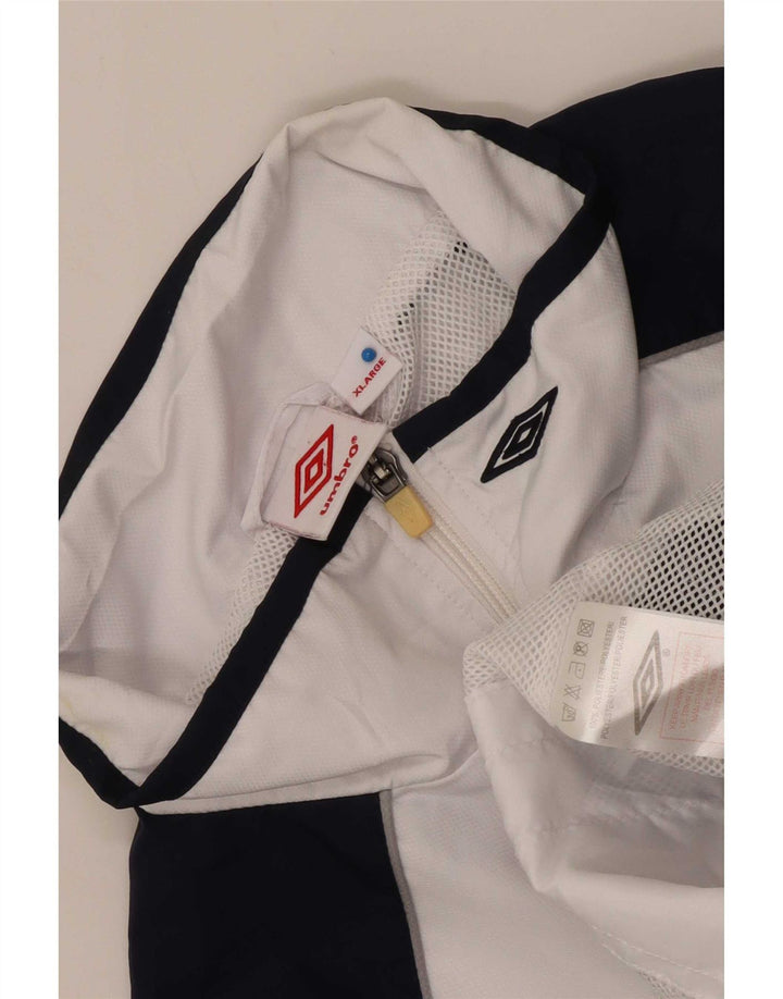 Umbro Jaqueta masculina de agasalho XL Branco Colourblock Poliéster