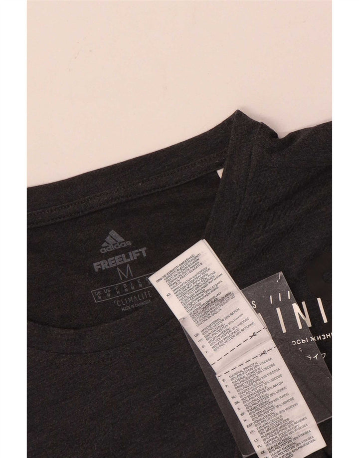 Adidas Mens Climalite Graphic Camiseta Top Cinza Médio Poliéster