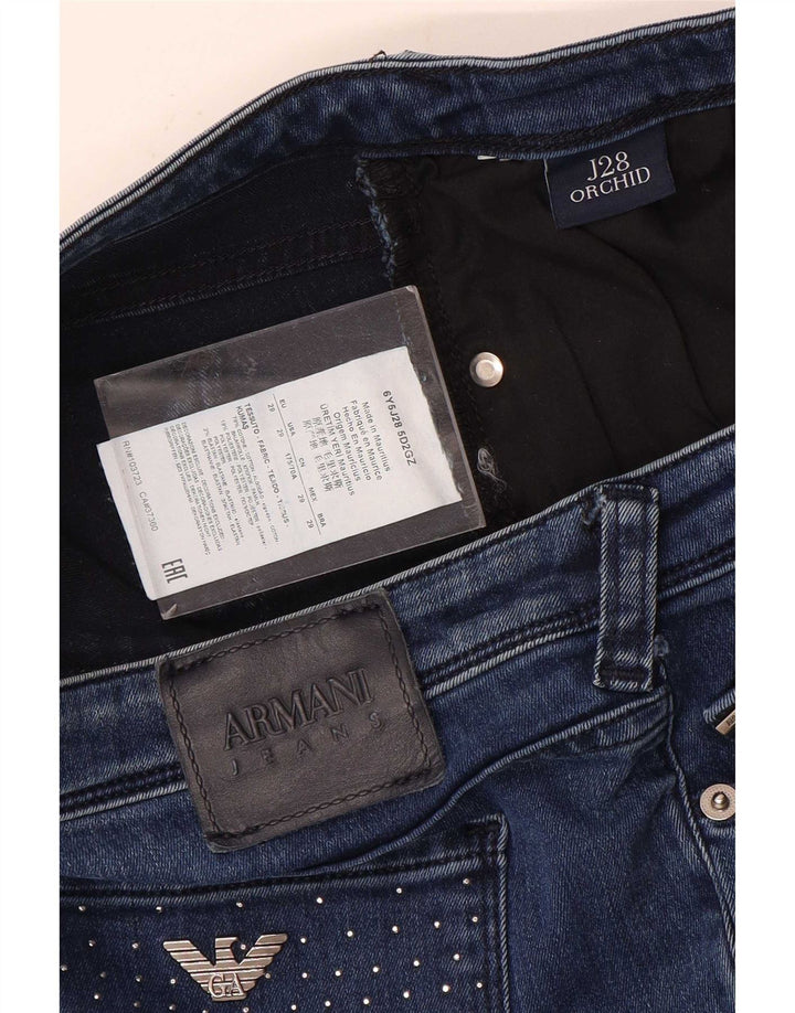 Calça jeans skinny feminina Armani W29 L31 algodão azul