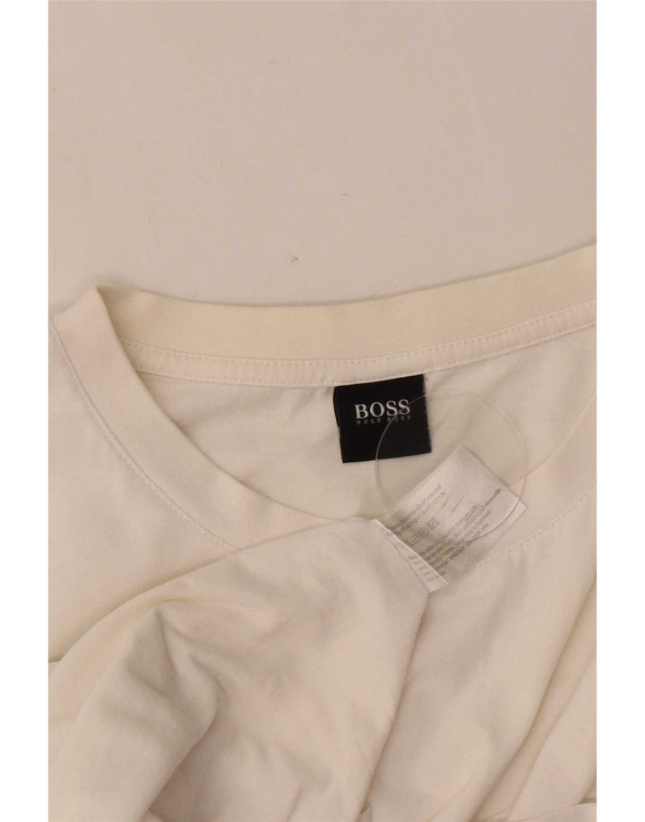 Camiseta masculina Hugo Boss Top XL algodão branco