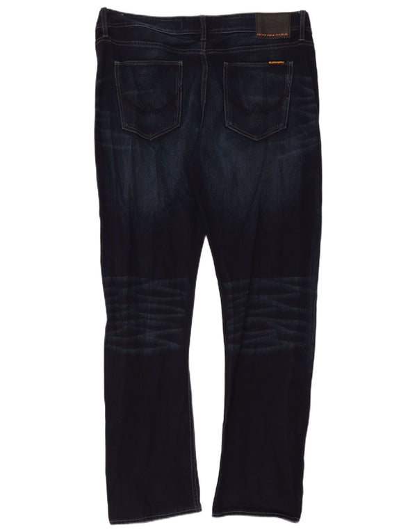 Superdry Mens Copperfill Loose Jeans W36 L32 Azul Marinho Algodão