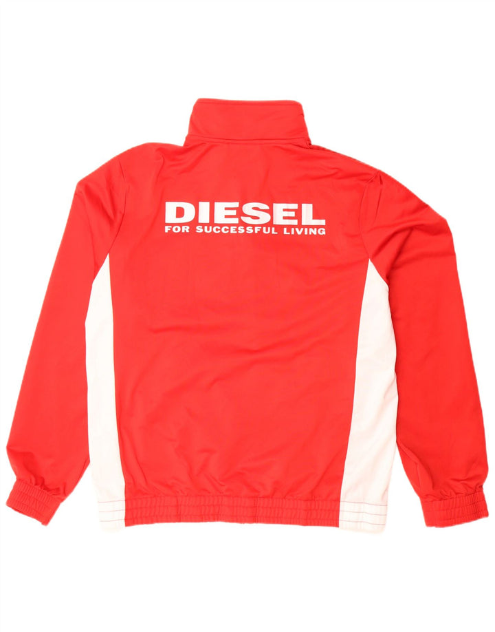 Lotto Mens Graphic Tracksuit Top Jacket Médio Vermelho Colorblock Poliéster