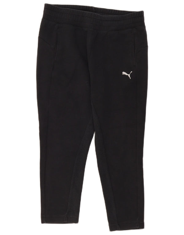 Calça esportiva feminina Puma Crop Joggers UK 14 grande algodão preto