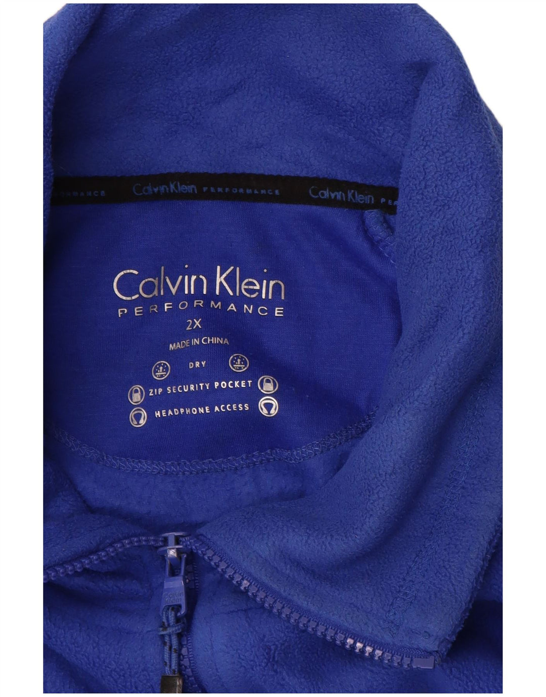 Jaqueta de lã masculina CALVIN KLEIN UK 44 2XL poliéster azul